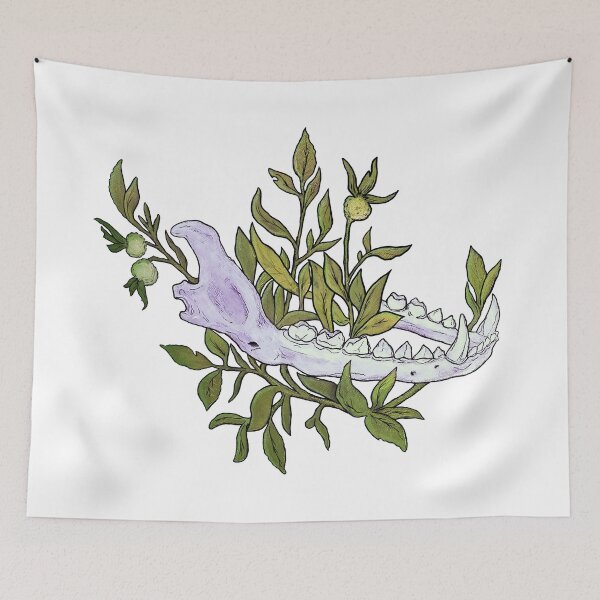 Item preview, Canine Jaw in Foliage Olive Green designed and sold by Smooshi.
