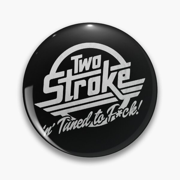 Item preview, Distressed 2-Stroke and Tuned to F*ck! Graphic Logo in light grey designed and sold by peterpaz.