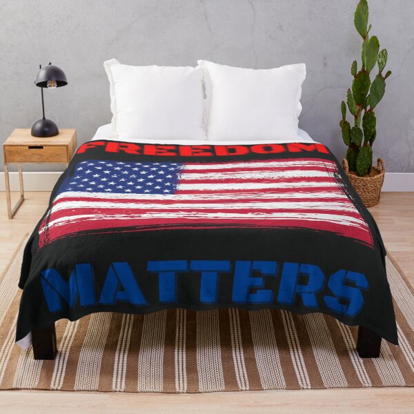 Item preview, Freedom matters American Flag Patriotic T-shirt designed and sold by ikutosaufi.