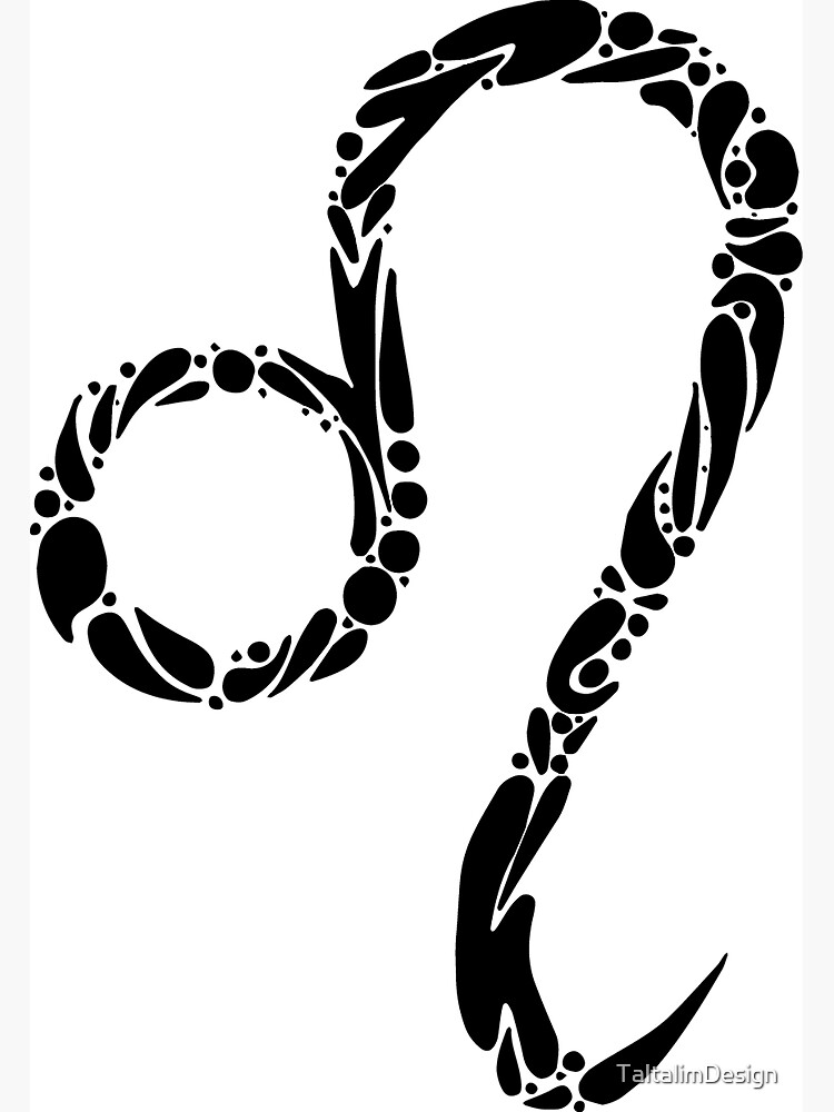 LEO Zodiac Sign - Hand drawn Ink Design Art Print for Sale by  TaltalimDesign | Redbubble