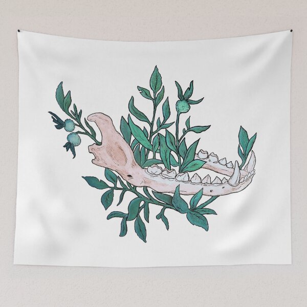 Item preview, Canine Jaw in Foliage Mint Green designed and sold by Smooshi.