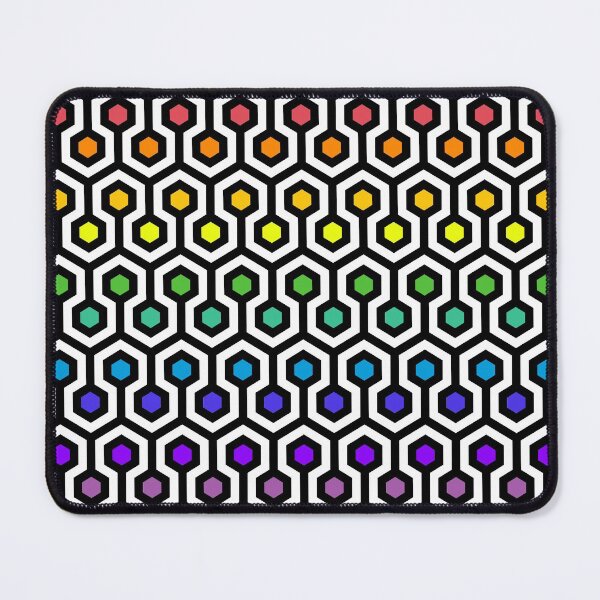 Item preview, Geometric Pattern: Looped Hexagons: Rainbow designed and sold by Red Wolf.