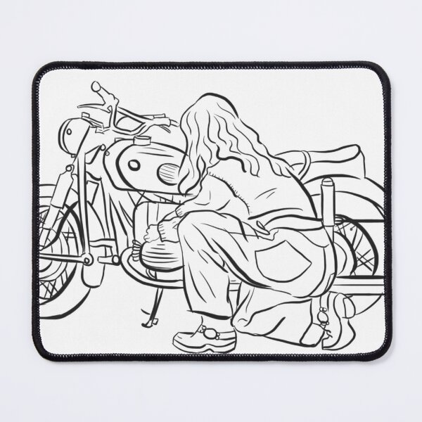 Item preview, GIrl fixing her bike designed and sold by Wieskunde.
