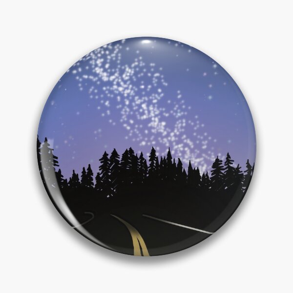 Item preview, Mysterious forest road at Alaska summer night  designed and sold by HumboldSoul.