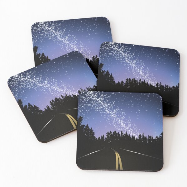 Item preview, Mysterious forest road at Alaska summer night  designed and sold by HumboldSoul.