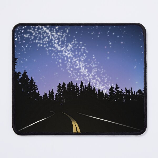 Item preview, Mysterious forest road at Alaska summer night designed and sold by HumboldSoul.