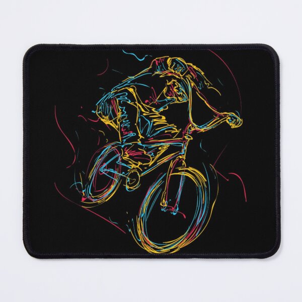 Item preview, Abstract colourful BMX boy designed and sold by Rakos-Merch.