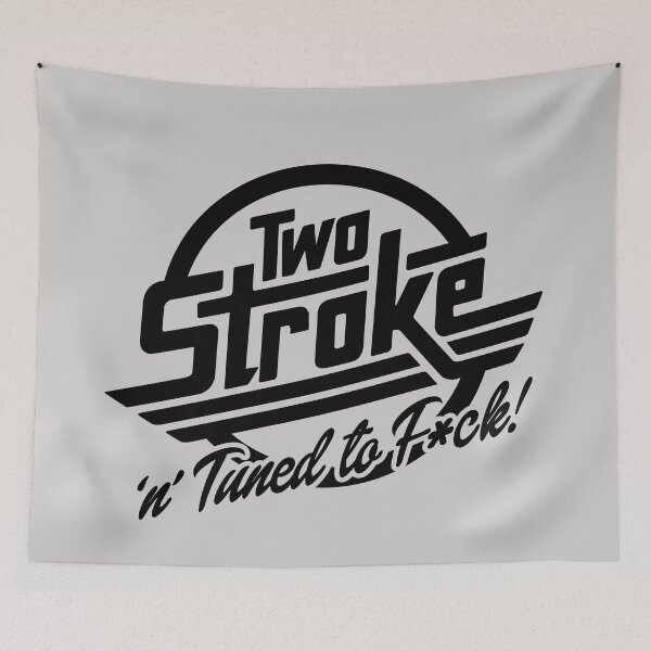 Item preview, 2-Stroke and Tuned to F*ck! Graphic Logo in black designed and sold by peterpaz.