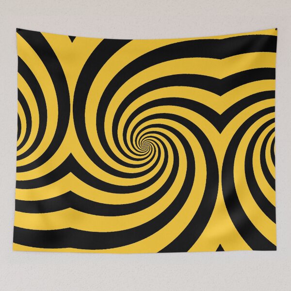 Item preview, Retro Swirl - Yellow and Black designed and sold by NobodysHero.