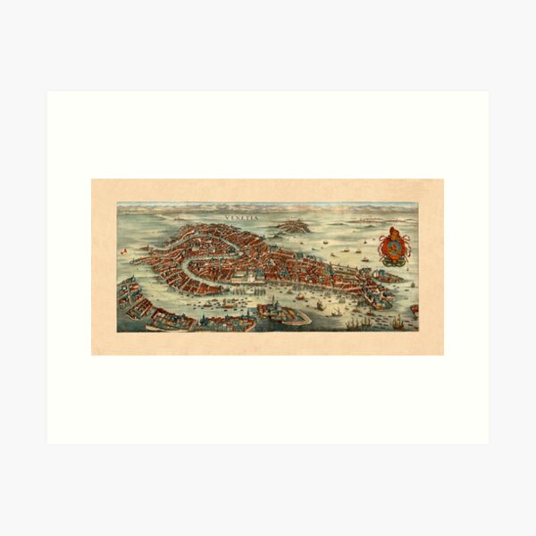 Item preview, Map Of Venice 1636 designed and sold by mollyfare.