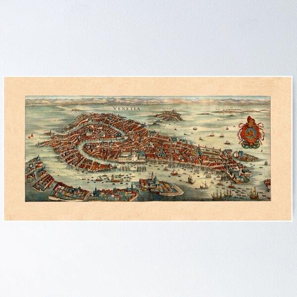 Item preview, Map Of Venice 1636 designed and sold by mollyfare.
