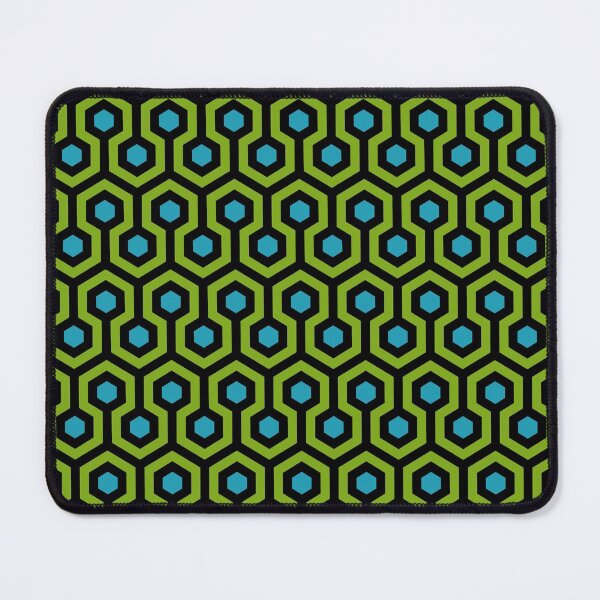 Item preview, Geometric Pattern: Looped Hexagons: Green/Blue designed and sold by Red Wolf.