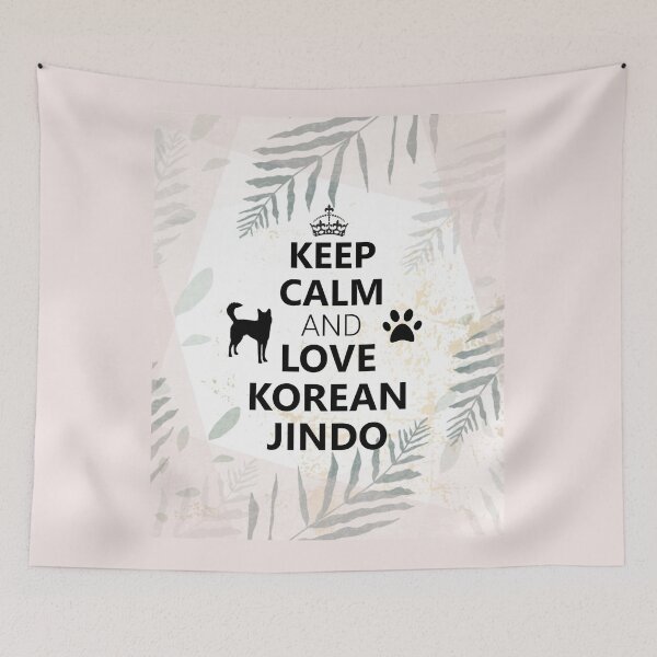 Item preview, Korean Jindo Dog Lover | Keep Calm and Love | Jindo Mom  designed and sold by JooArtPrints  ★★★★★.