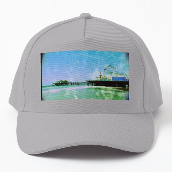 Blue and green Santa Monica Pier Baseball Cap