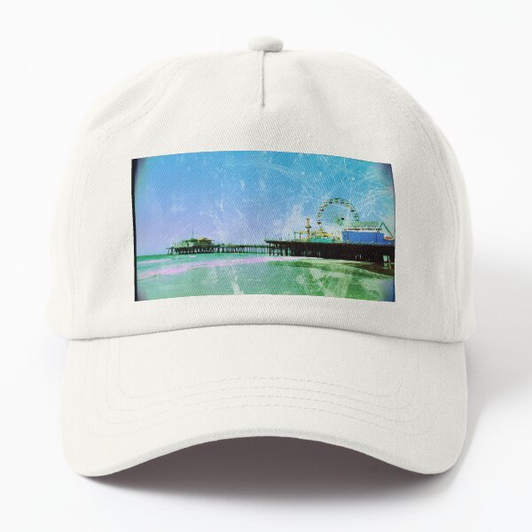 Blue and green Santa Monica Pier Dad Hat
