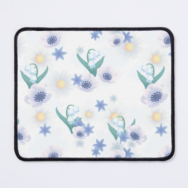 Item preview, Cosmos, Windflower, Hyacinth and Lily-of-the-Valley Floral Pattern designed and sold by TheMajesticGoat.