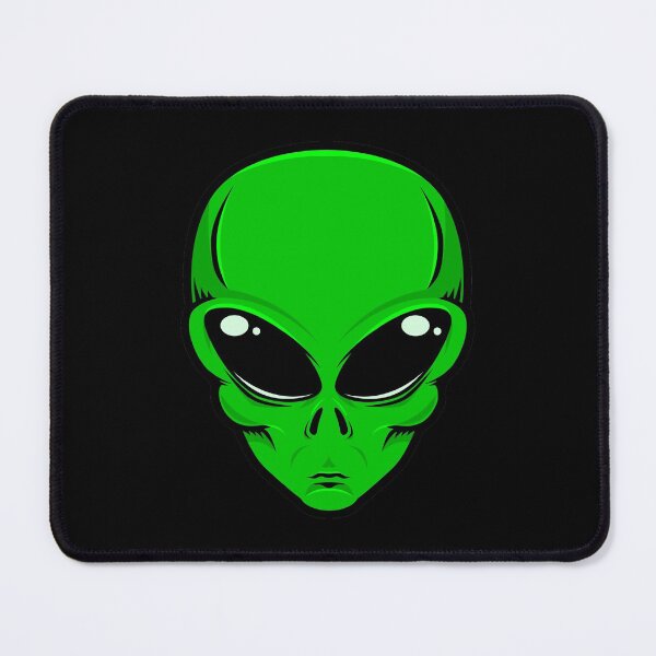 Item preview, Green alien head with big black eyes designed and sold by headpossum.