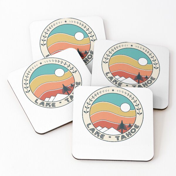 Item preview, Lake Tahoe Retro Vintage Sunset - Lake Tahoe Nevada California Mountain Souvenir Rainbow - Gift - Hometown - Hiking - Nature designed and sold by HappyTees Lab.
