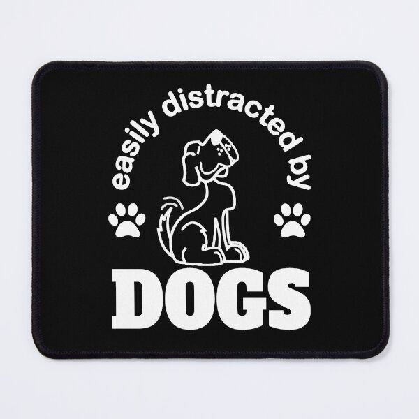 Item preview, easily distracted by dogs with cute dog designed and sold by headpossum.
