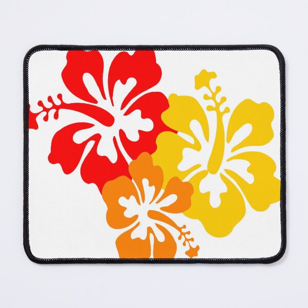 Item preview, Hibiscus flowers red gold orange tropical designed and sold by headpossum.