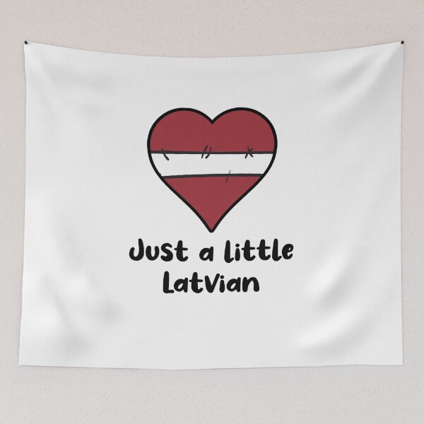 Item preview, Just A Little Latvian Latvia Flag Heart designed and sold by ReallyAwesome.
