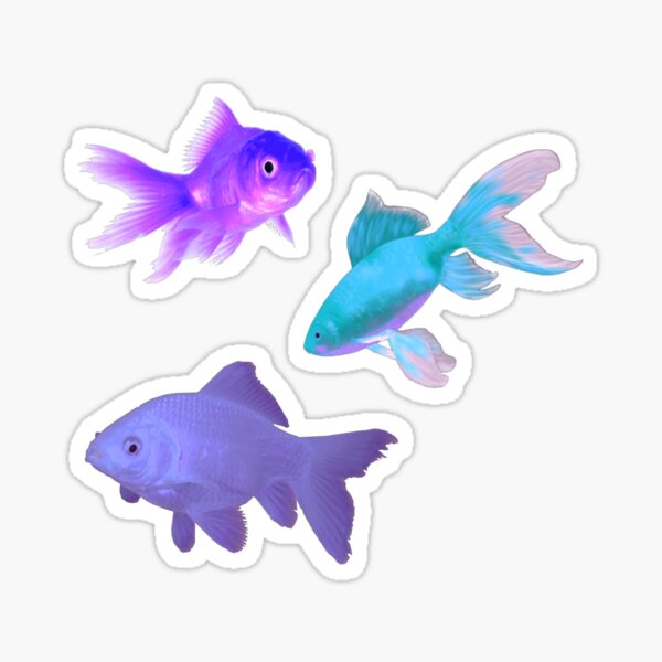 Purple and blue fish Sticker