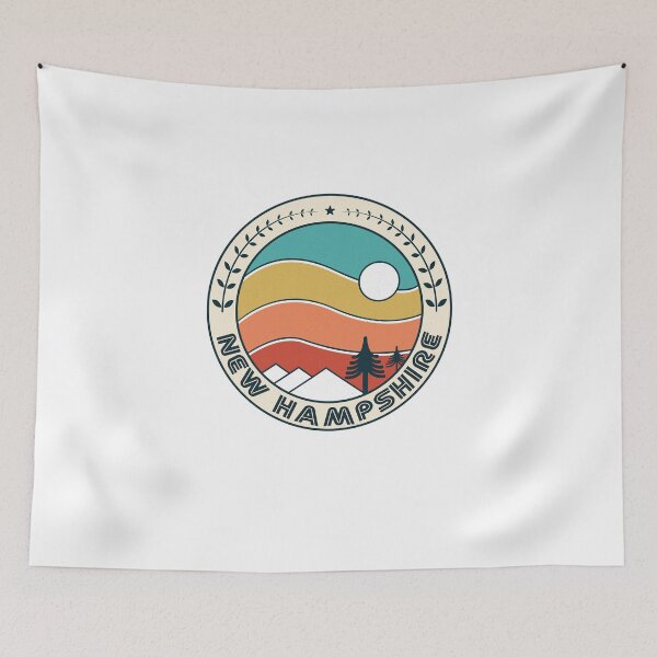 Item preview, New Hampshire Retro Vintage Sunset - New Hampshire Mountain Souvenir - Gift - Hometown - Hiking - Nature designed and sold by HappyTees Lab.