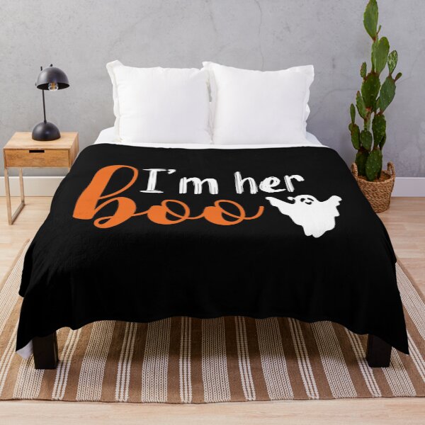 Item preview, I'm Her Boo | Orange and White Text Couples Halloween designed and sold by Estrytee.