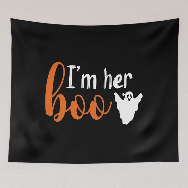 Item preview, I'm Her Boo | Orange and White Text Couples Halloween designed and sold by Estrytee.