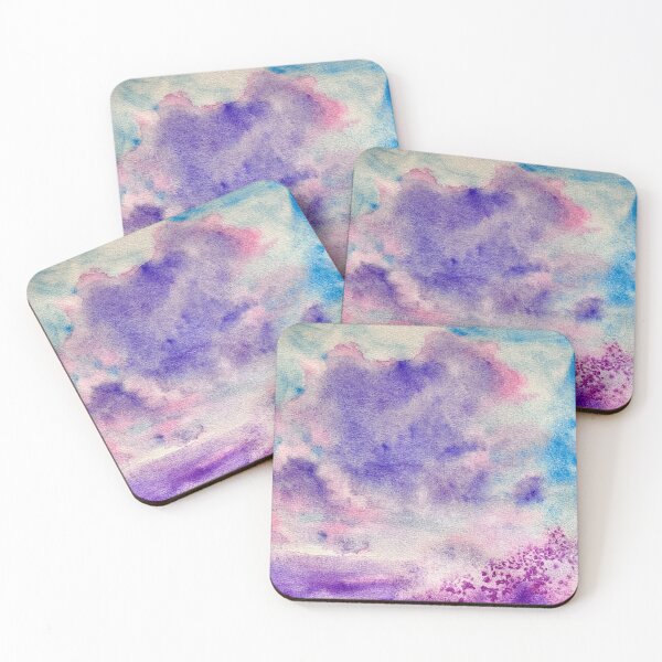 Item preview, Pink and violet clouds and sea designed and sold by DaryaGeft.