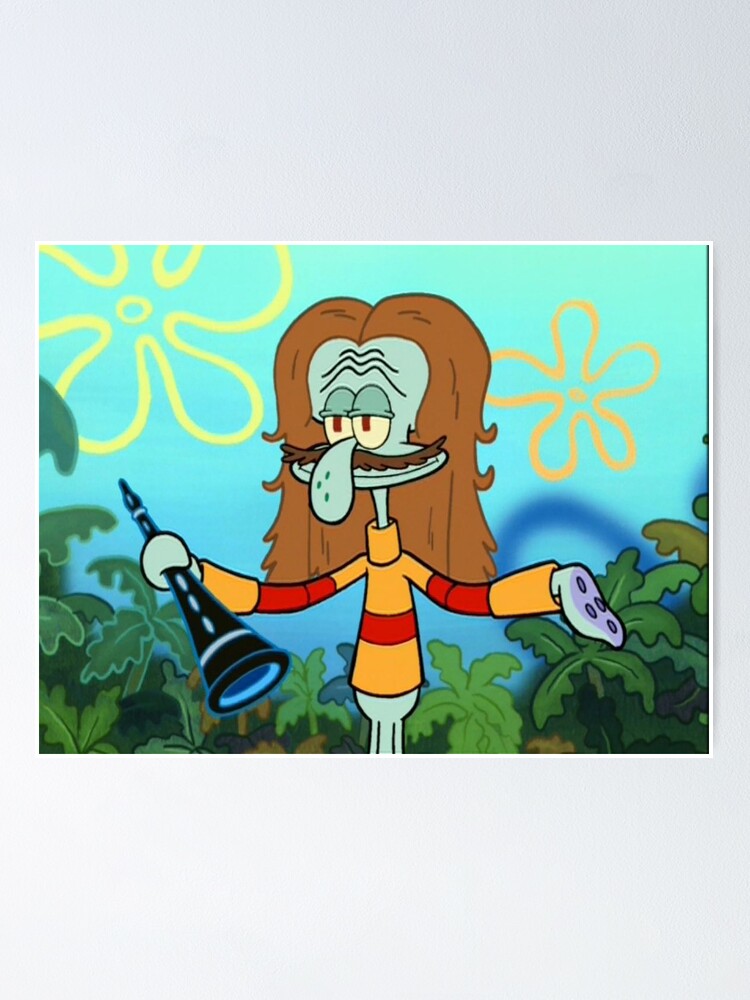 Friedlicher Spiritueller Hippie Thaddaus Tentakel Meme Lustige Spongebob Schwammkopf Poster Von Funhero Redbubble