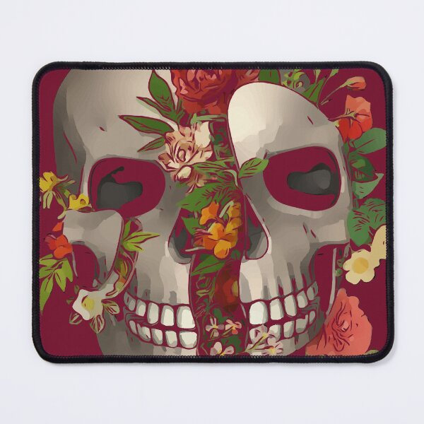 Item preview, Floral smiling scull designed and sold by urban-color.