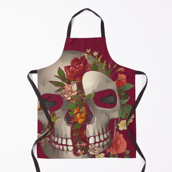 Item preview, Floral smiling scull designed and sold by urban-color.