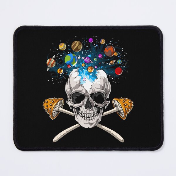 Item preview, Psychedelic Mushrooms Skull designed and sold by underheaven.