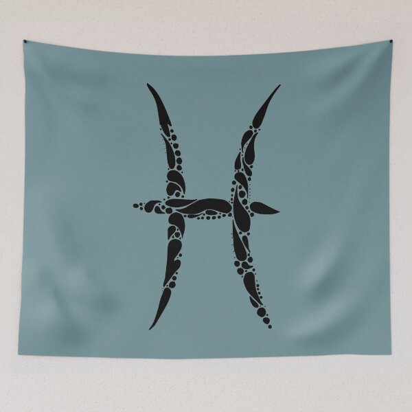 Item preview, PISCES Zodiac Sign - Hand drawn Ink Design designed and sold by TaltalimDesign.
