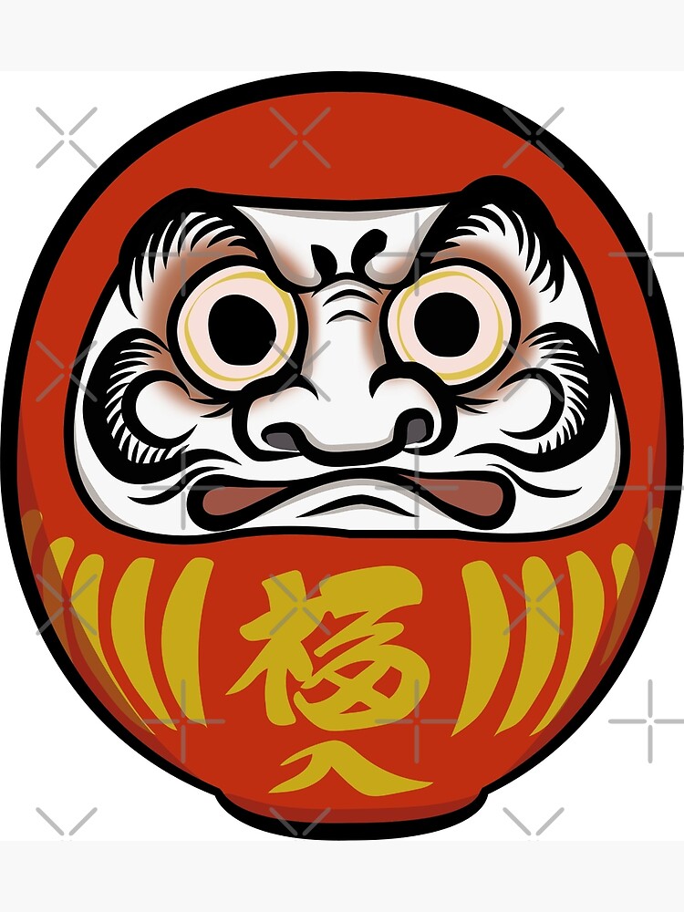 Japanese Traditional Daruma Doll  Art Board Print for Sale by