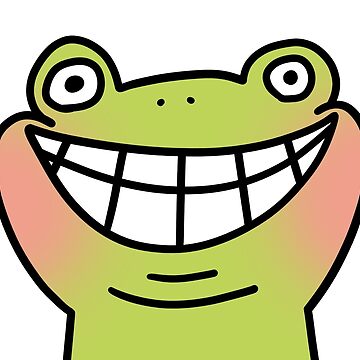 Creepy smiling frog