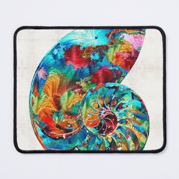 Item preview, Colorful Nautilus Shell by Sharon Cummings designed and sold by Sharon Cummings Art.