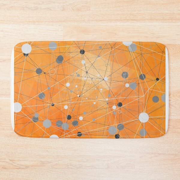 Item preview, Abstract orange background with gray dots designed and sold by RinaGArt.