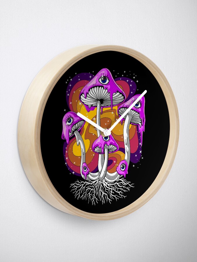 Alternate view of Psychedelic Magic Mushrooms Clock