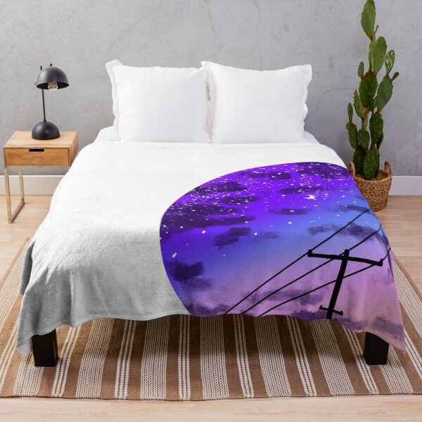 Item preview, Anime pink and purple landscape evening phone lines and stars designed and sold by HumboldSoul.