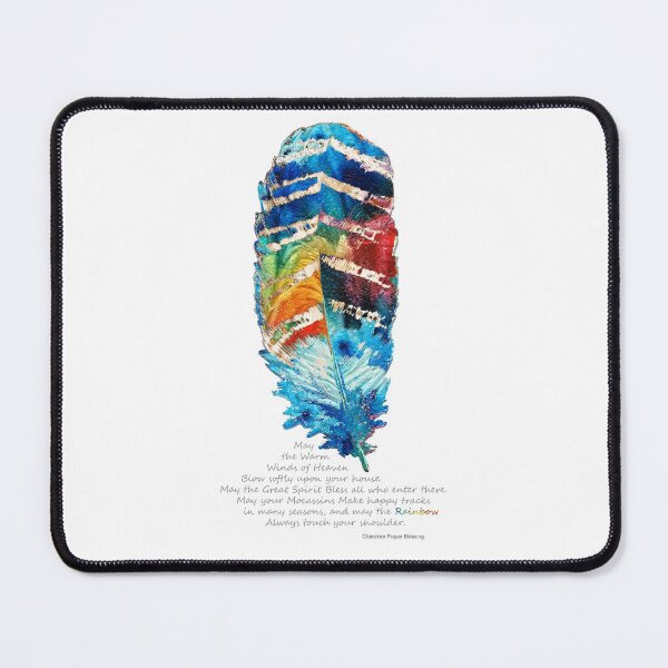 Item preview, Colorful Feather Art - Cherokee Blessing - By Sharon Cummings designed and sold by Sharon Cummings Art.