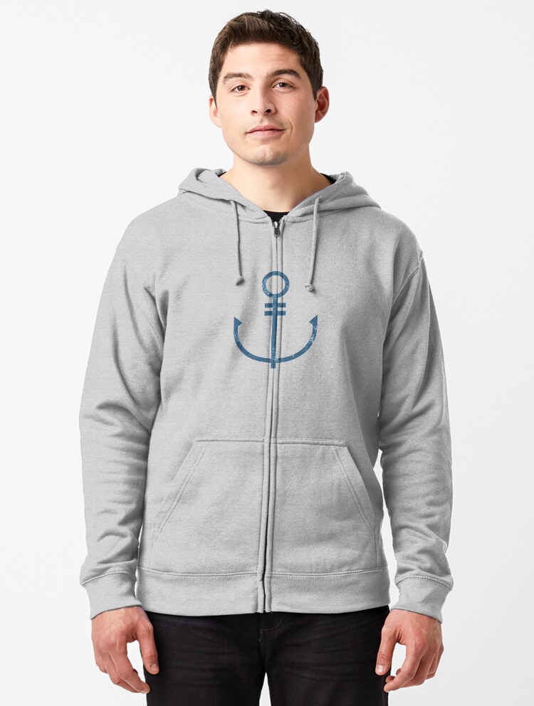 anchor blue hoodie