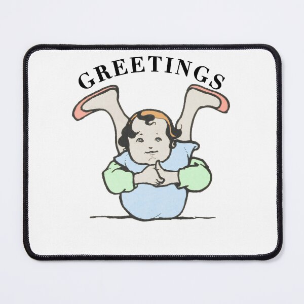 Item preview, Greetings weird looking kid funny illustration meme designed and sold by Captain-Jackson.