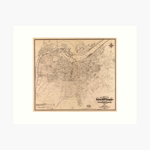 Item preview, Map Of Louisville 1873 designed and sold by mollyfare.