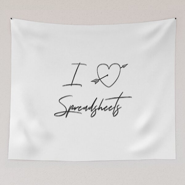 Item preview, I Love Spreadsheets designed and sold by EdgyDesignForU.