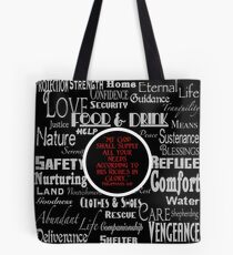 Philippians 4:19 (KJV) Red Tote Bag