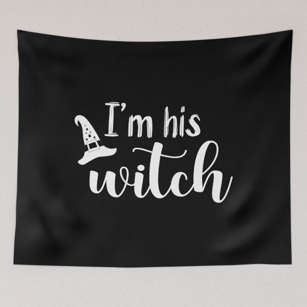 Item preview, I’m His Witch | White Text Couples Halloween designed and sold by Estrytee.