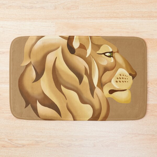 Item preview, Decorative lion head profile designed and sold by fairytaleprints.