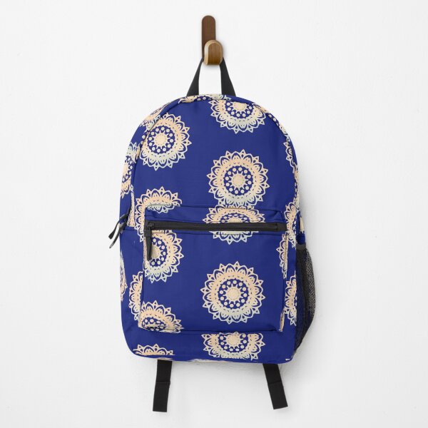 Item preview, Geometric mandala salmon and blue designed and sold by Anna Lemos.